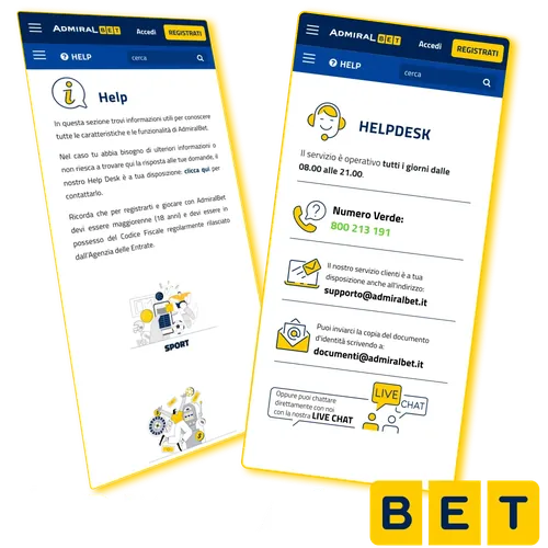 AdmiralBet Kundenservice und Hilfe AdmiralBet Helpdesk und Support